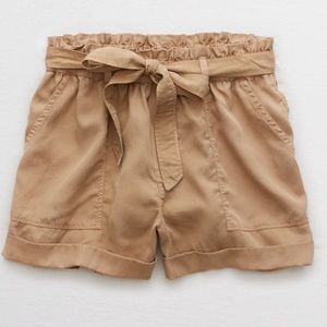 Aerie Camp Shorts in Tan- Size XS